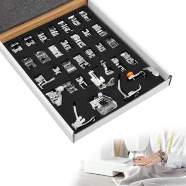 Imagem de Pakalife Conjunto de calcador de máquina de costura, 32 peças, substituição para máquinas de costura de haste baixa da marca Brother, Babylock, marca Singer, Janome (estilo C)