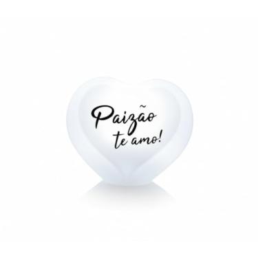 Imagem de Luminária Paizão Te Amo Coração Decorativa, Plástico Polietileno, Luz Difusa, Bivolt, 27x22x16cm, Iluminação para Quarto e Escritório