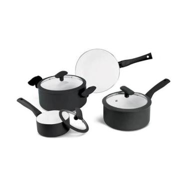 Imagem de Conjunto Panela 4 Peças Preta Pa300-4Pr - Hercules