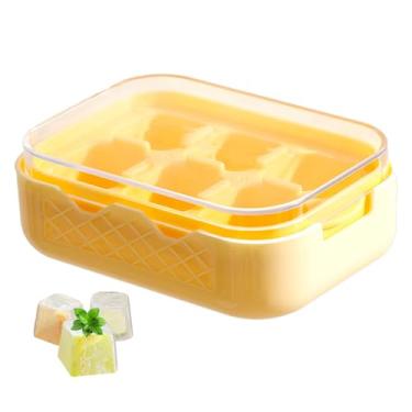 Imagem de Máquina de fazer bolas de gelo – Moldes para bandejas de gelo com 6 grades com tampa – Suporte flexível e seguro para freezer para cozinha doméstica e família