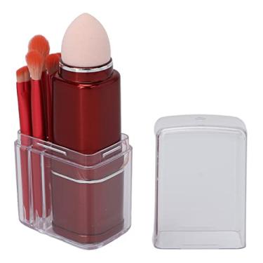 Imagem de Conjunto de pincéis de maquiagem telescópicos retráteis 8 em 1, mini pincéis de sombra para blush cosméticos portáteis para iniciantes Cerdas de fibra macia para viagem com caixa