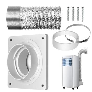 Imagem de Kit de ventilação do secador - Mangueira de ventilação do secador para espaço apertado | Conector de parede de reposição de peças de exaustão de ar condicionado para ventilação doméstica circulação de