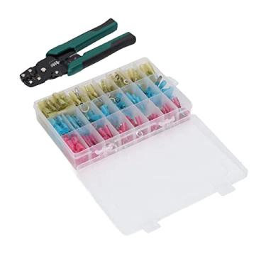 Imagem de LiebeWH Kit de Ferramentas de Crimpagem, Kit de Crimpagem de Virola Revestida Com Selante Com 200 Conectores Termorretráteis para AWG 22-10, PVC e Material Metálico, Ferramenta de de Fio Elétrico