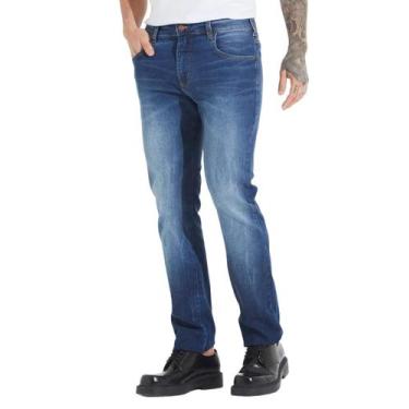 Imagem de Calça Forum Jeans Original Masculina Slim: Estilo E Conforto, Azul aço
