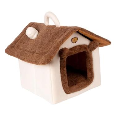 Imagem de Generic Cama para dormir para gatos, canil, abrigo para animais de estimação, suprimentos para cães pequenos, casa para gatos, Marrom, S