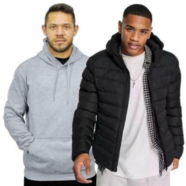 Imagem de Kit Jaqueta Puffer Bobojaco e Blusa De Moletom Hyve Masculino-Masculino