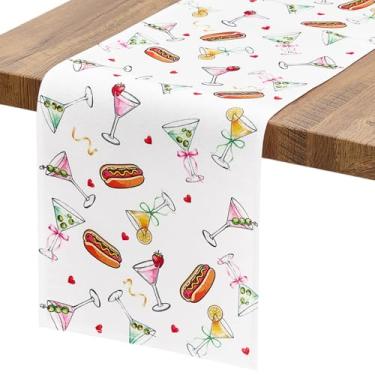 Imagem de Letjolt Corredor de mesa de cachorro-quente 182 cm decoração de festa martini despedida de solteira festa de aniversário decoração de jantar em casa