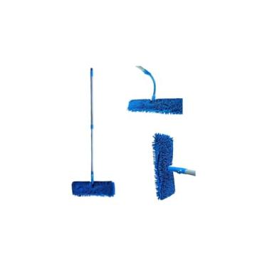 Imagem de Esfregão Flat com Cabo Extensor Flexível, 85cm a 175cm, Base 41x13cm, Haste Flexível, Sistema de Refil com Troca Rápida, para Limpeza de Pisos