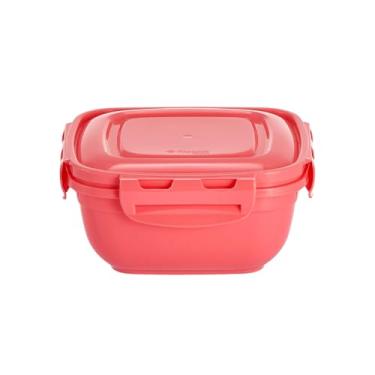 Imagem de Pote para Armazenamento de Alimentos Fliplock Quadrado 1,4 L Color com Tampa 4 Travas Quadrado (Material atóxico e livre de BPA) - Rischioto