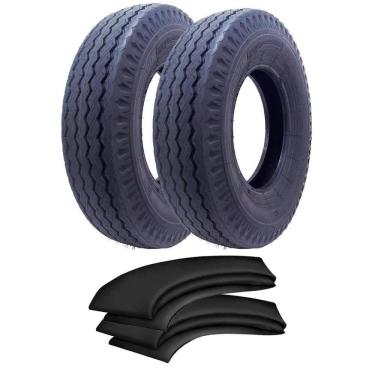 Imagem de Kit 2 Pneus 750-16 116/114l 10 Lonas At52 Anteo + 2 Camaras TR75A