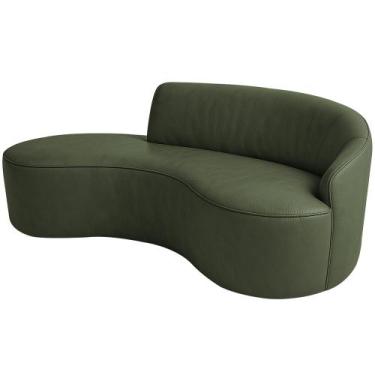 Imagem de Sofá Curvo 3 Lugares 180cm Eron Braço Esq. Corano Verde - Nexta Casa