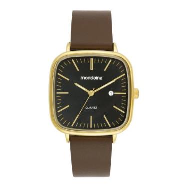 Imagem de Relogio Mondaine Masculino Ref: 36001gpmvdh1 Retangular Dourado