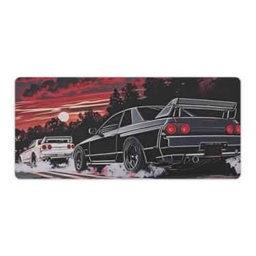 Imagem de HouLaiZhe JDM Tapetes de mesa de carro R32 (feature_two_browse-bin) Tapetes de mouse para jogos, tapetes de mesa grandes para teclado de mesa, tapete de computador, 40 x 90 cm