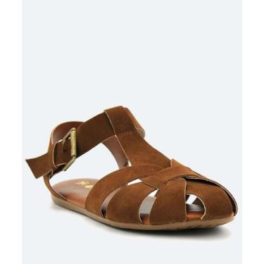 Imagem de Sandália Feminina Rasteira Via Uno-93030, 38, Caramelo