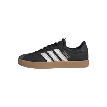 Imagem de adidas Tênis feminino VL Court 3.0, Preto/Branco/Cibermetálico, 35