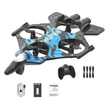 Imagem de Dynwave Avião RC de controle remoto com giro de 360°, para, fácil de controlar, planador RC de asa fixa para crianças, Azul com 1 Bateria
