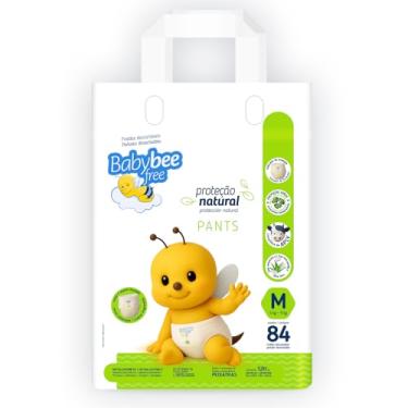 Imagem de Fralda Proteção Natural PANTS | Baby Bee Free | Fralda Shortinho | Hipoalergenica | Livre de APLV (M)
