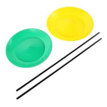 Imagem de MERRYHAPY 2pcs Juggling Spinning Plates Set with Sticks Circus Trick for Beginners and Advanced Users Easy to Learn Performance Prop for Adults Party Entertainment