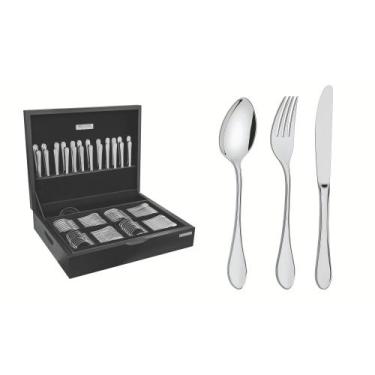 Imagem de Faqueiro Tramontina Italy 101 Peças Aço Inox com Facas Mesa Forjadas 6