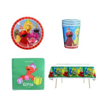 Imagem de Decorações De Festa De Aniversário Infantil Do Sesame Street, Utensíli