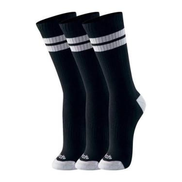 Imagem de Kit 3 Meias Mash Esportiva Cano Longo Masculina 211.08, Preto