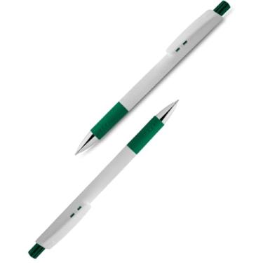 Imagem de Caneta Esferográfica Retrátil Executiva, Metal e Plástico, Escrita Azul, Acabamento Fosco, Grip Metálico, 0.7mm, Cilíndrica, Para Escrita Geral, 14cm (Verde 2)