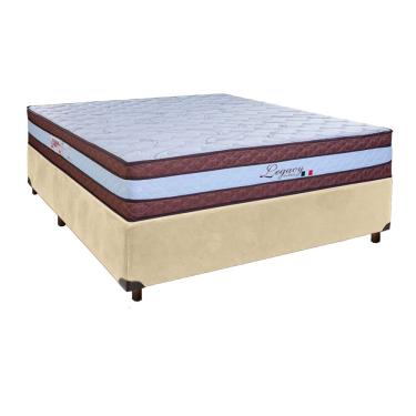 Imagem de Colchão Casal Molas Ensacadas + Box Perola - Legaccy Paropas