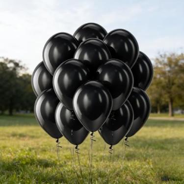 Imagem de Balões de látex, pacote com 100 balões redondos de hélio de 30,5 cm para decoração de aniversário, chá de panela, festa de casamento