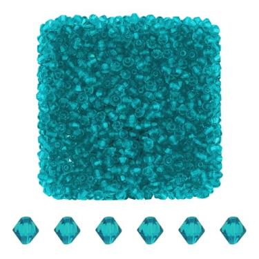 Imagem de Mandala Crafts Contas de cristal bicone azul-petróleo de 3 mm – 1500 contas de vidro facetadas para fabricação de joias, suprimentos de contas, artesanato DIY, pulseiras, colares, brincos e contas