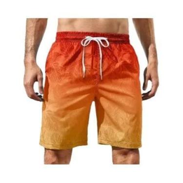 Imagem de Bermudas Masculinas Coloridas Com Estampa Gráfica Em Gradiente Impress
