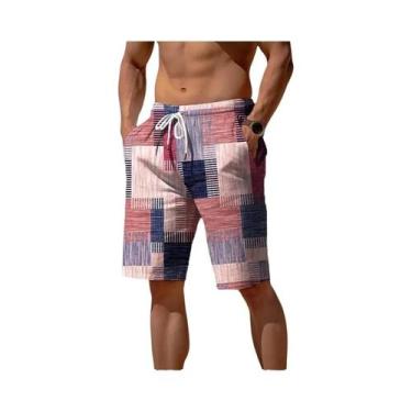 Imagem de Bermudas Masculinas Coloridas Com Estampa Gráfica Em Gradiente Impress