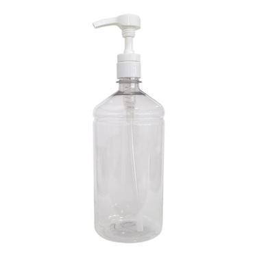 Imagem de 2 Frascos 1000ml Para Álcool Gel Válvula Pump Profissional - Idealiza