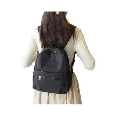 Imagem de Mochila Casual Feminina Em Nylon De Cor Sólida Pequena Para Escola E V