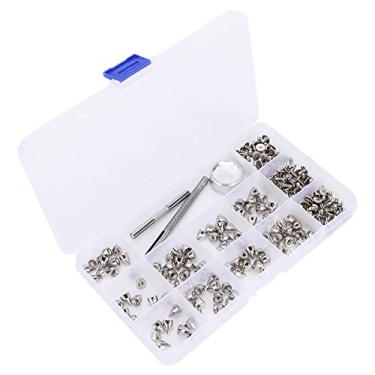 Imagem de GLOGLOW Kit de Ferramentas de Rebitagem, Rebites de 7x9mm, Parafusos Com Ferramentas para Pulseiras de Couro, Coleiras de Cachorro, Bolsas, Roupas, Sapatos, Cintos, Chapéus, Decorações, Pontas de Liga de Zinco, Rebites, Parafusos, de Couro