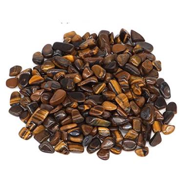 Imagem de VUBBJCRS 100 g Natural Olho de Tigre Polido Pedra de Cristal Rolado Quartzo Pedra Preciosa Cascalho Decoração de Aquário para Casa