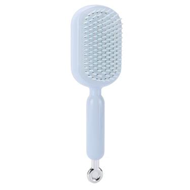 Imagem de ZJchao Escova de Cabelo Retrátil, Pente de Massagem Com Almofada de Ar Com um, Autolimpeza Retrátil, Antiestática para Todos Os Tipos de Cabelos Longos e Finos (BLUE)