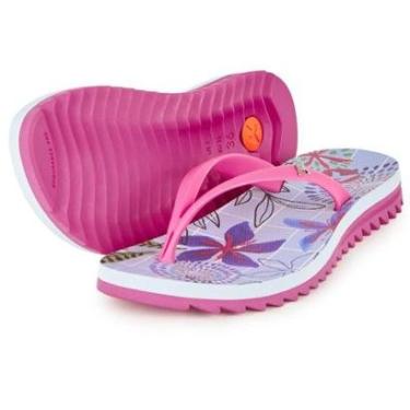 Imagem de Chinelo Kenner Ibiza Jardim Feminino - Roxo e Rosa - 35-Feminino
