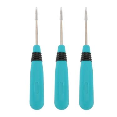 Imagem de Furador de costura de couro, furador de costura grosso, antiderrapante, ergonômico, ferramenta de furador de aço para artesanato, couro, 3 peças, cor aleatória