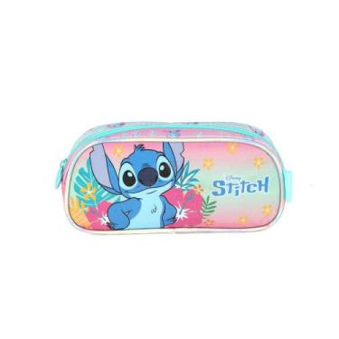 Imagem de Estojo Escolar Infantil Stitch e Angel Tropical Glitter Original Luxce