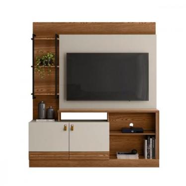 Imagem de Home Alagoas - TV até 50 2 Portas Nichos e 4 Prateleiras - Linea, Natu