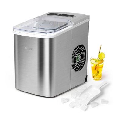 Imagem de Máquina de Gelo Automática Portátil Produz até 11kg, 24H, Cor, 110v, ZYERCH KYIM 16B, Preto