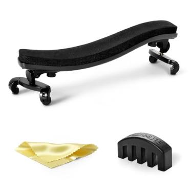 Imagem de Descanso de ombro ergonômico para estudantes e iniciantes – ajuste leve e ajustável para violinos 4/4 e 3/4 – acolchoamento de EVA macio, pés de silicone seguros