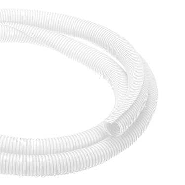 Imagem de DMiotech Tubo dividido de tear de fio de 3 metros, protetores de cabo da Pet flexível para gerenciamento de cabos de conduíte para escritório, casa, jardim, branco