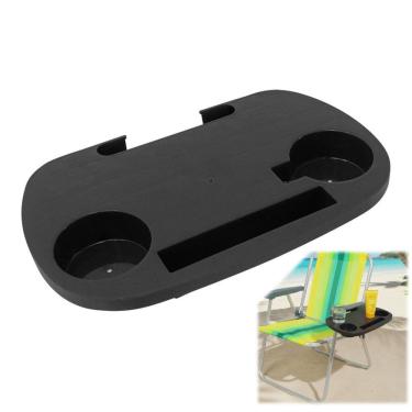 Imagem de Mesa Portátil Mesinha Porta Copos Para Cadeira De Praia Preto - 70770007 Belfix