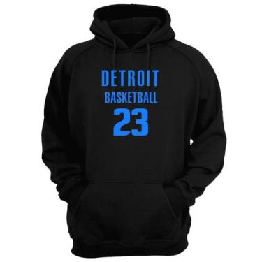 Imagem de Blusa Moletom Capuz Basquete Detroit Basketball número 23 - Loja Click