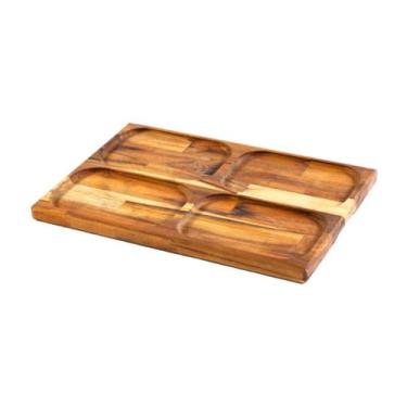 Imagem de Tábua de Frios Petisqueira Retangular 4 Divisórias 25x35cm - Libaneza