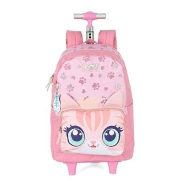 Imagem de Mochila de Rodinhas Luxcel Com Alça Up4You Pet Cute Rosa-Feminino