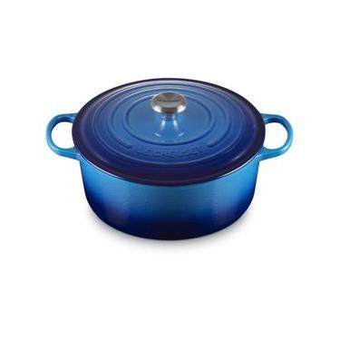 Imagem de Panela Redonda Signature 30 cm Azul Azure Le Creuset