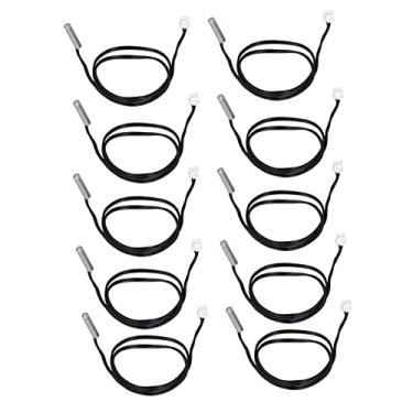 Imagem de Generic Sensor de Temperatura Termistor Sonda de Alto Desempenho 10 Unidades para Controle de Temperatura Constante, para Eletrodomésticos 5x25mm Cabeça Cilíndrica 500mm (100K B3950)