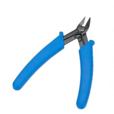 Imagem de Tesoura Elétrica de 5 TU-109 Alicate Corte Ponta Curva Dobramento Bijuteria e Pesca Leve Aço Carbono Alto Mola Carregada Afiada Alça Anti-Deslizante Design Ergonômico Portátil Compacto Nível Industria